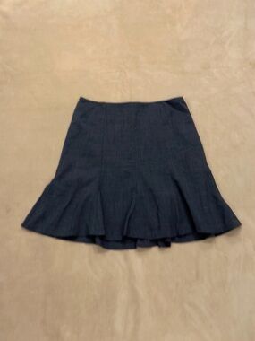 Express Dark Gray A-Line Flared Hem Skirt